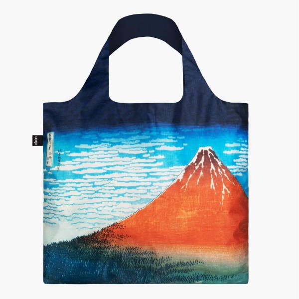 KATSUSHIKA HOKUSAI,  Red Fuji, Mountains in Clear Weather Bag, 1831